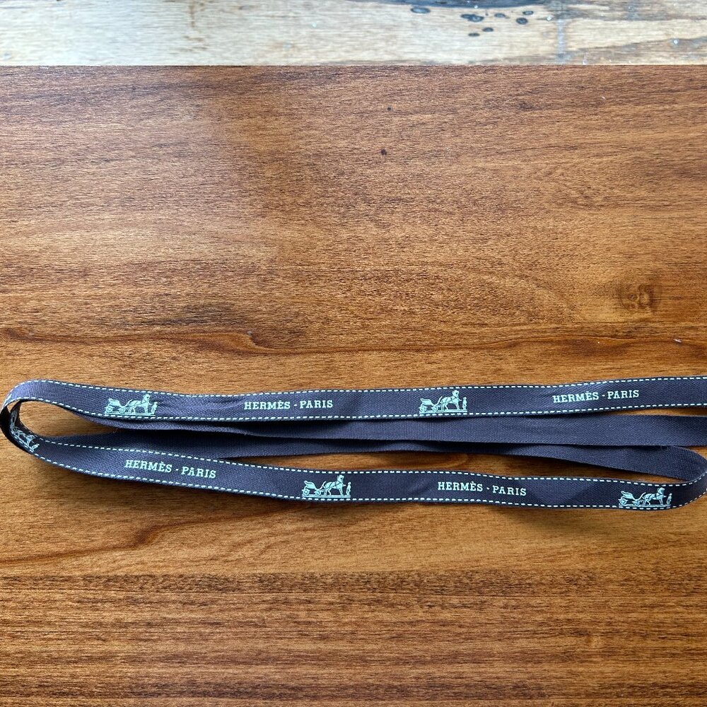 Hermes brown ribbon